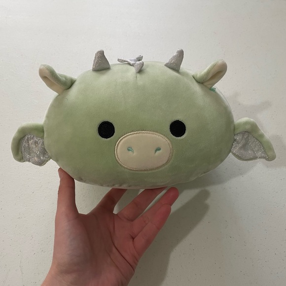 Squishmallows Stackable Drew Mint Green Dragon 8” Plush Kelly Toys Rare - Picture 2 of 12